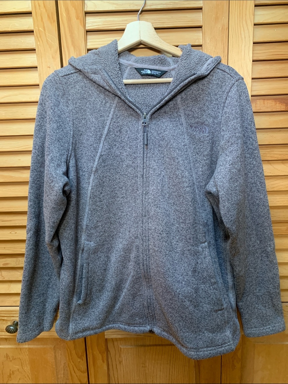 The North Face Women’s Hooded Full-Zip Fleece Sweater Jacket, XL